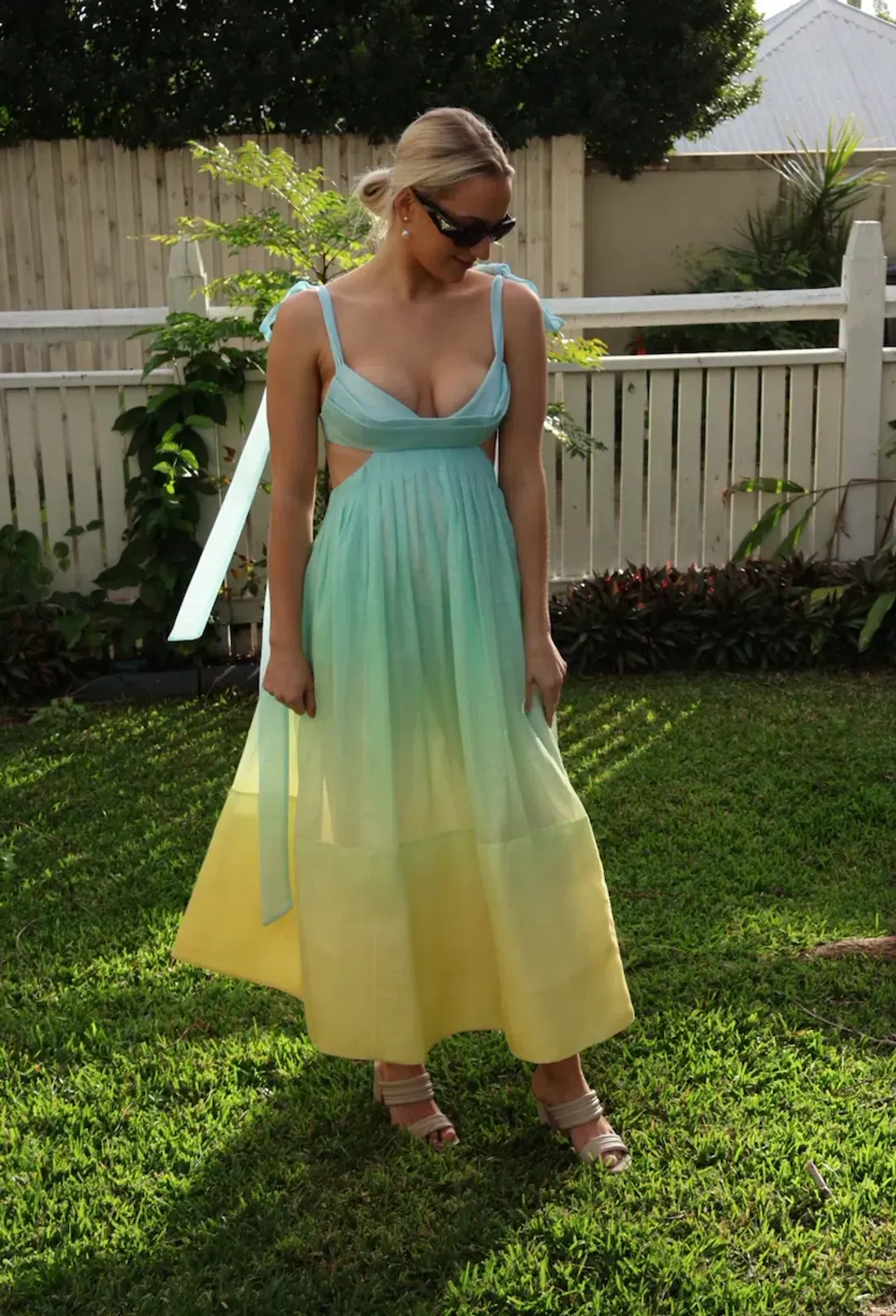 Zimmermann Oasis Bralette Dress Ombré Gown 0 / AU 8  for rent on The Volte - main image