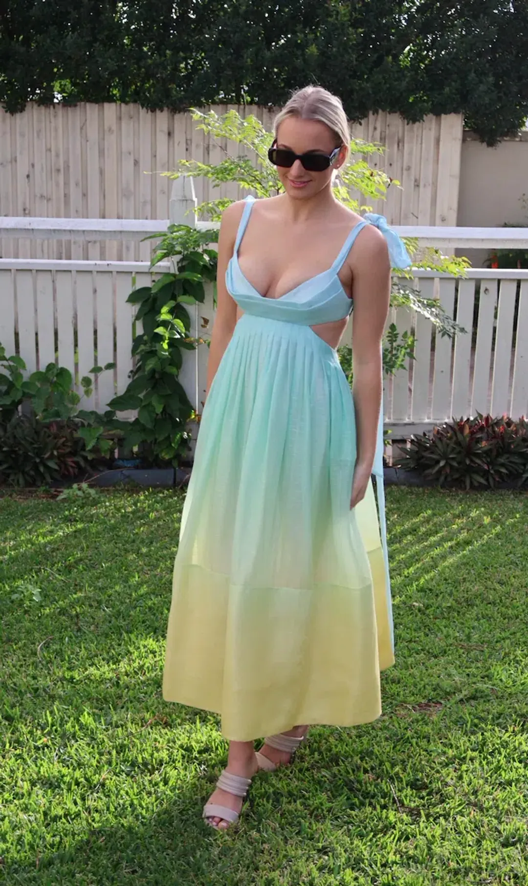 Zimmermann Oasis Bralette Dress Ombré Gown 0 / AU 8  for rent on The Volte - main image