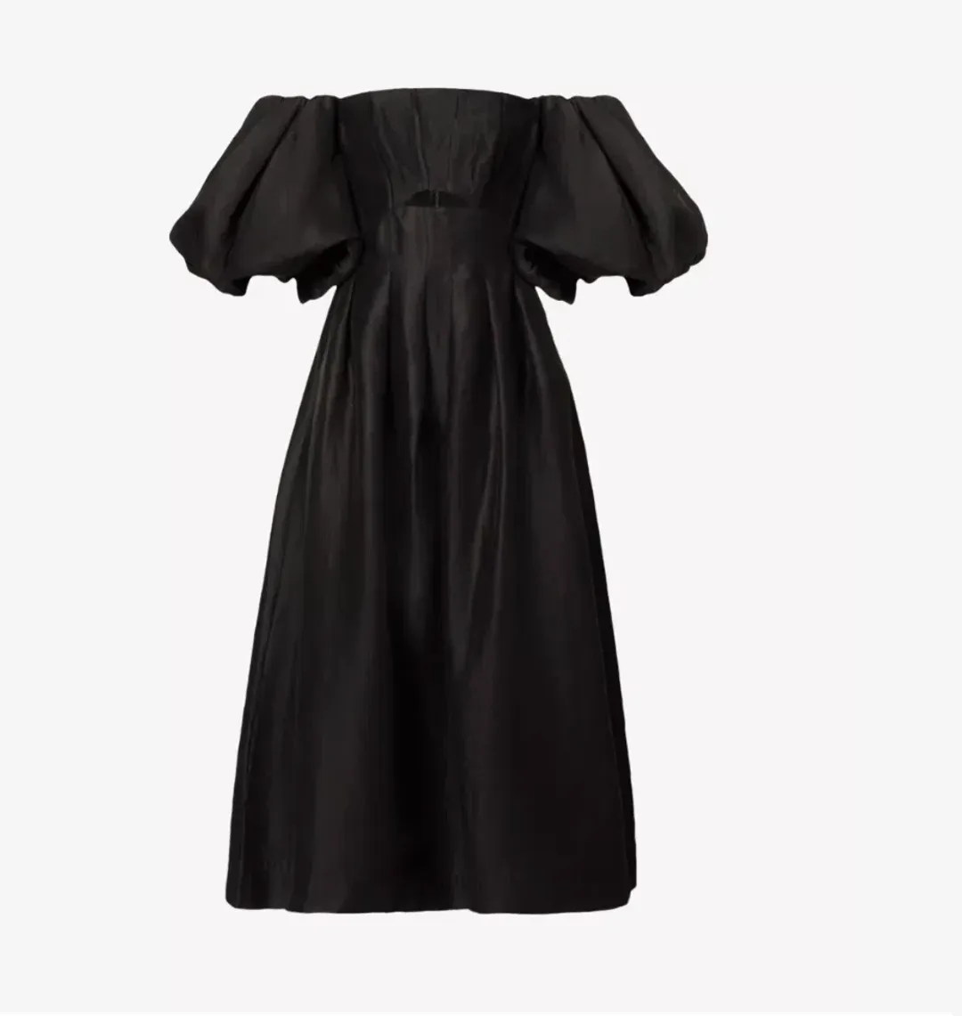 Aje Eugenie Off Shoulder Midi Dress Black Size 12 for rent on The Volte - main image