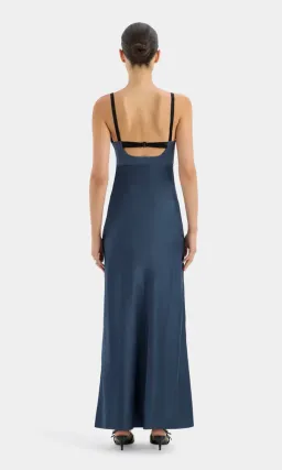 Sir the Label Depeche Balconette Gown Dark Blue Size 2 / AU 10 for rent on The Volte - image 2