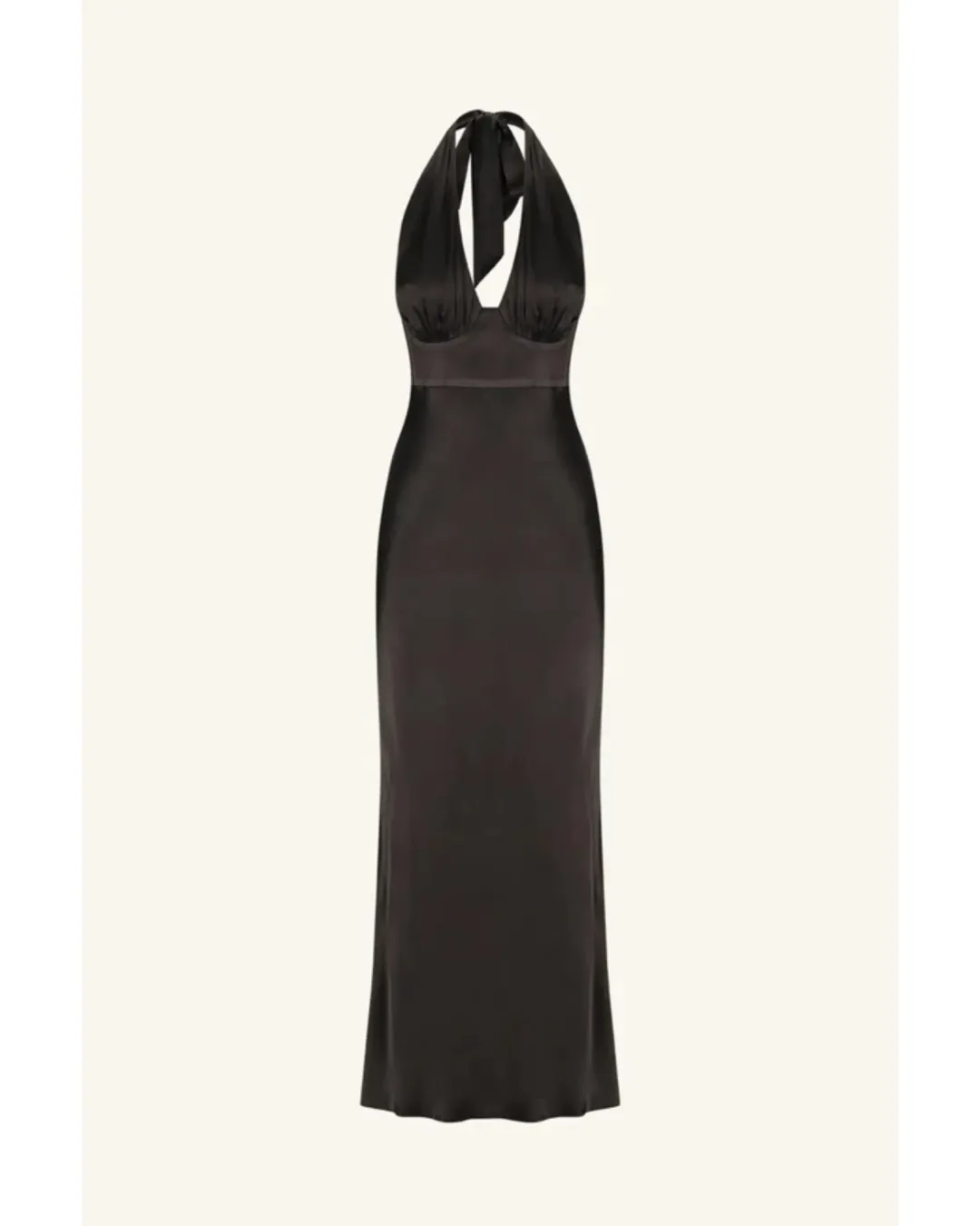 Shona Joy La Lune Halter Midi Dress Black Size AU 8 for rent on The Volte - main image