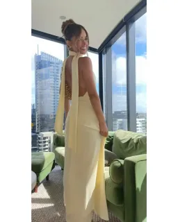 Calia Collection Antonia Dress in Baby Yellow Size AU 8 for rent on The Volte - image 4