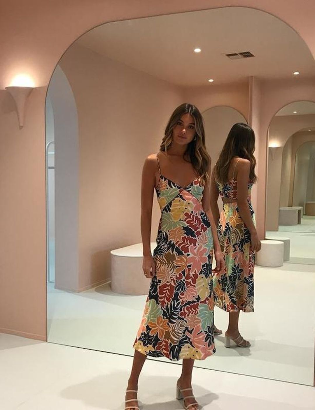 Bec & Bridge Babelini Floral Midi Dress | Floral Print | Size 8 for rent on The Volte - main image