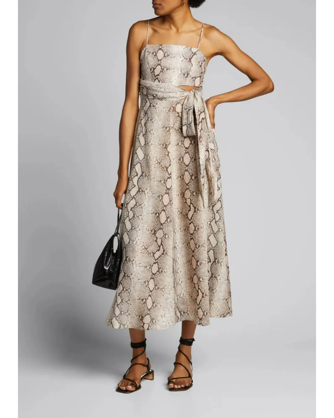Zimmermann Bellitude Python Cut Out Dress Print Size 0 / AU 8  for rent on The Volte - main image