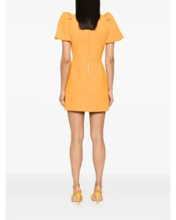 Rebecca Vallance Sirene Puff Sleeve Mini Dress Orange Size AU 10 for rent on The Volte - image 4