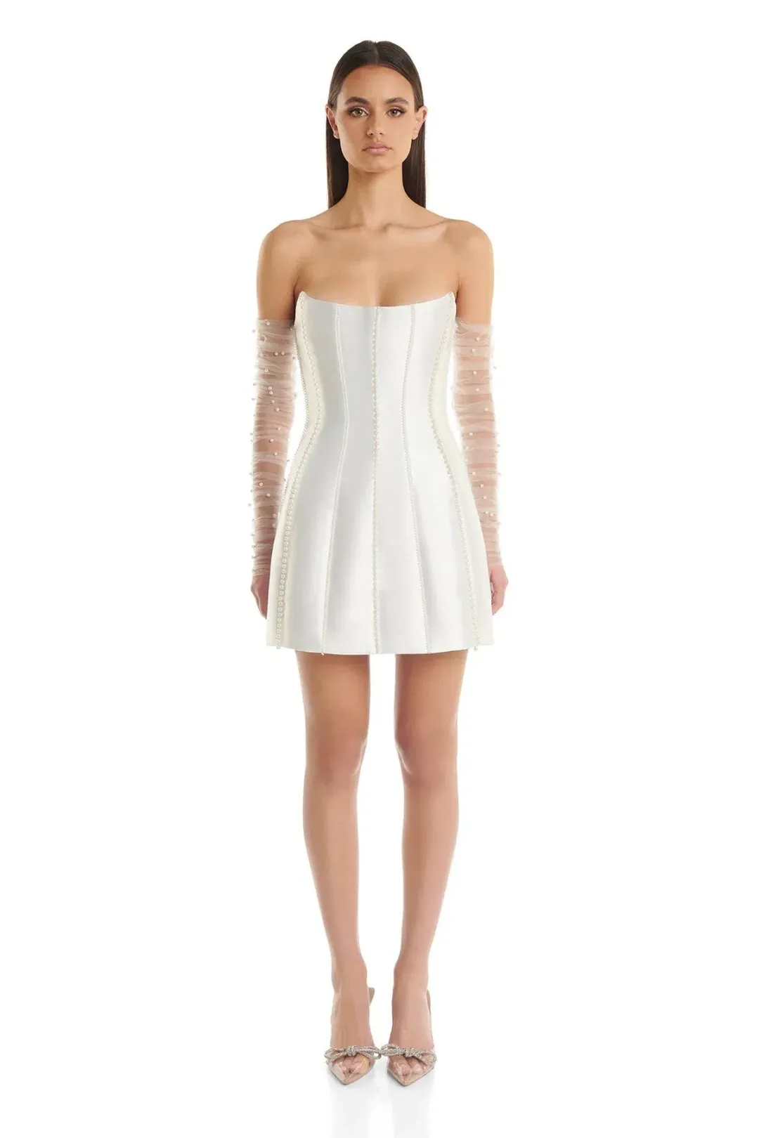 Eliya The Label Kayla Mini Dress White Size XS / AU 6 for rent on The Volte - main image