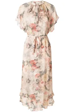 Zimmermann Radiate Cascade Frill Swing Silk Ruffle Midi Dress Floral Size 1 / 10 AU  for rent on The Volte - image 6