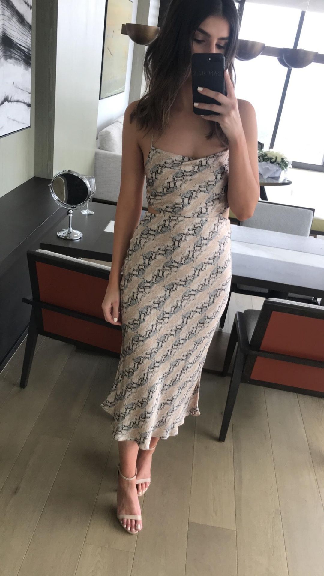 Bec & Bridge Python Midi Dress Size 8 for rent on The Volte - main image