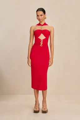 Cult Gaia Cristos Knit Dress In Lollipop Size 6  for rent on The Volte - image 1