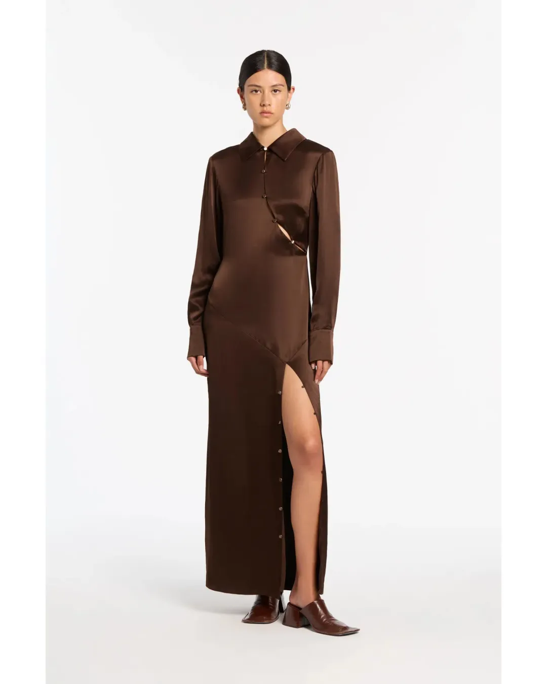 Sir the label Selita Shirt Dress Brown Size 3 / AU 12 for rent on The Volte - main image
