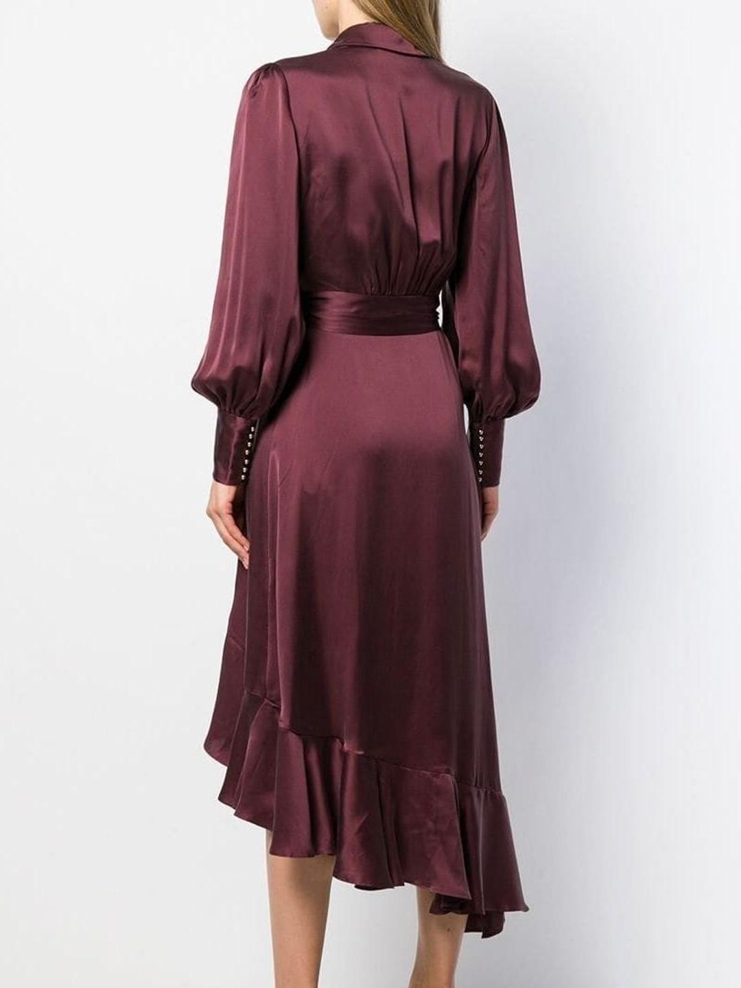 Zimmermann Espionage Wrap Dress Burgundy Size 1 /AU 10  for rent on The Volte - main image