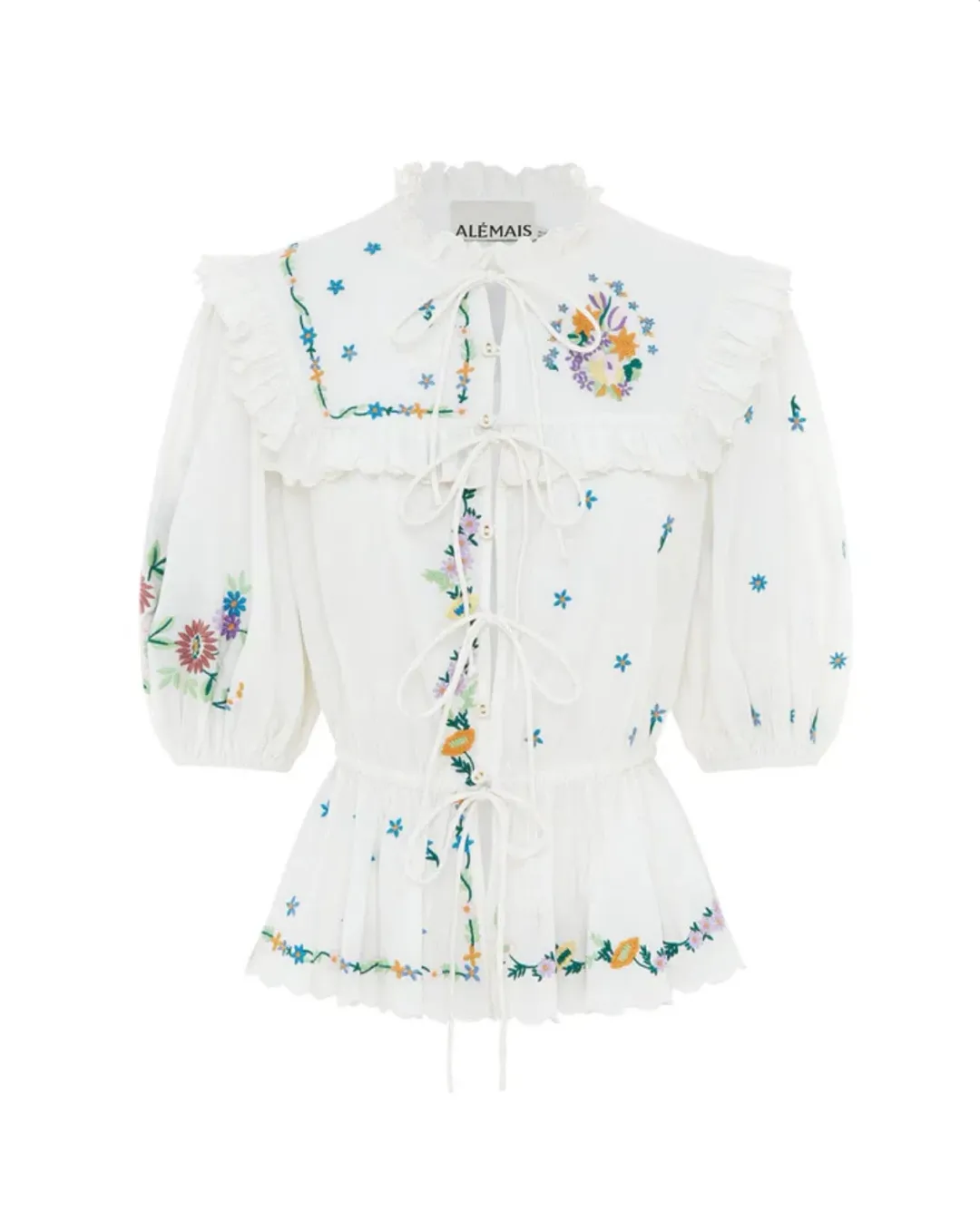 Alemais Willa Embroidered Blouse and Skirt Set Floral Size 14 for rent on The Volte - main image