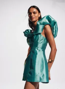 Alemais Regent Mini Dress Jade Green Size 16 for rent on The Volte - image 4