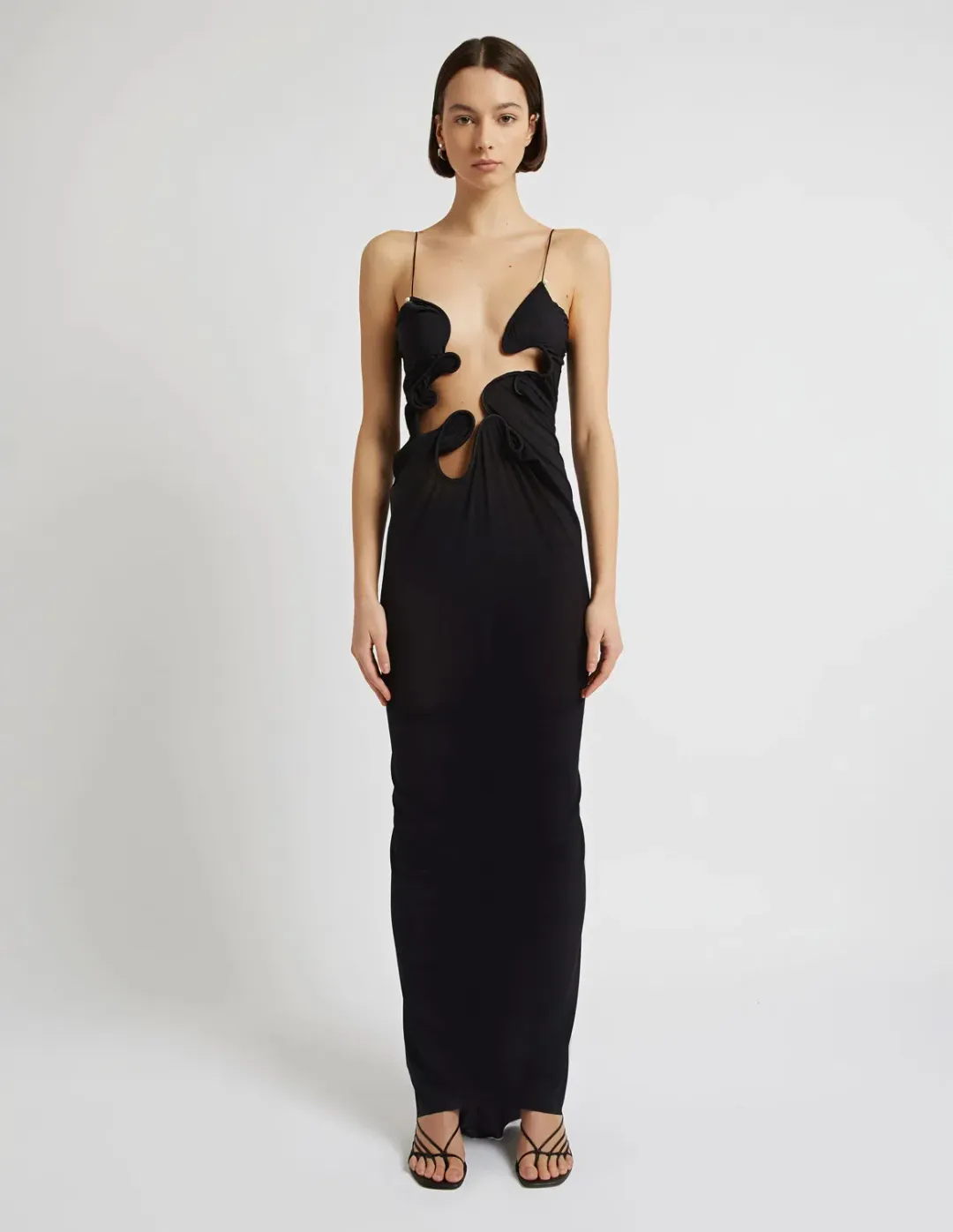 Christopher Esber Molded Venus Dress Black Size 6 for rent on The Volte - main image