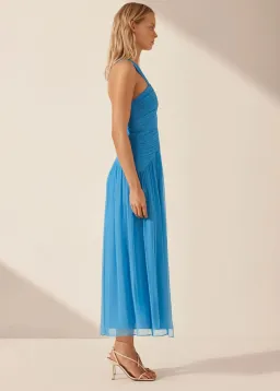 Shona Joy Margot One Shoulder Midi Dress in Aqua Size 8 for rent on The Volte - image 5