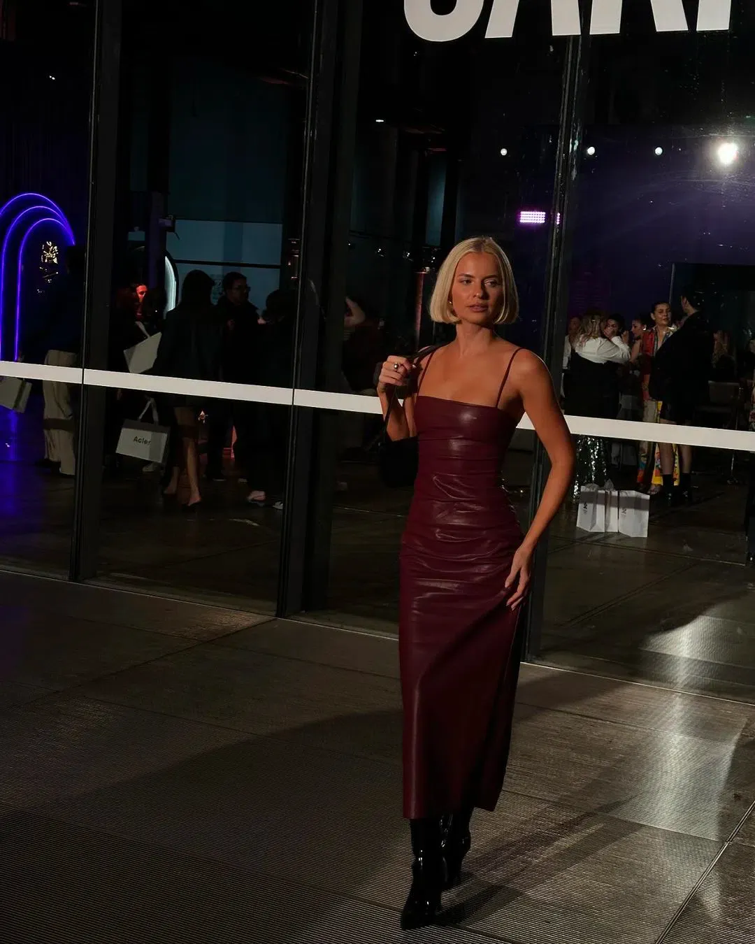 Theodore Faux Leather Dress Size 8 for rent on The Volte - main image