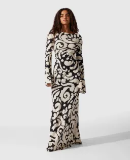 The Wolf Gang Santa Elena Maxi Dress Ikat Print Size 8 for rent on The Volte - image 1