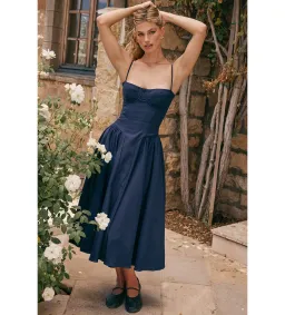 House of CB Samaria Corset Sundress Navy Size 6 for rent on The Volte - image 1