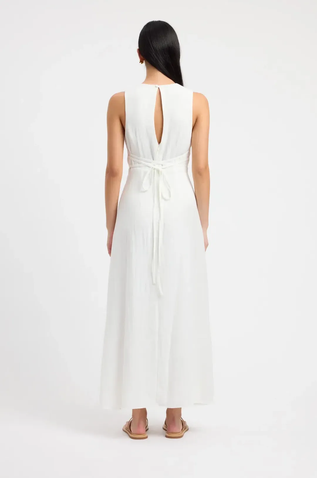 Kookai Hayman Deep Vee Dress White Size S / AU 8 for rent on The Volte - main image