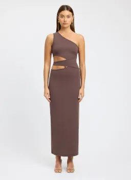 Kookai Faye Maxi Dress Dark Chocolate Brown Size 38 / AU 10 for rent on The Volte - image 1
