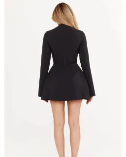 Odd Muse The Ultimate Muse Split Sleeve Mini Dress in Black Size AU 6  for rent on The Volte - image 4