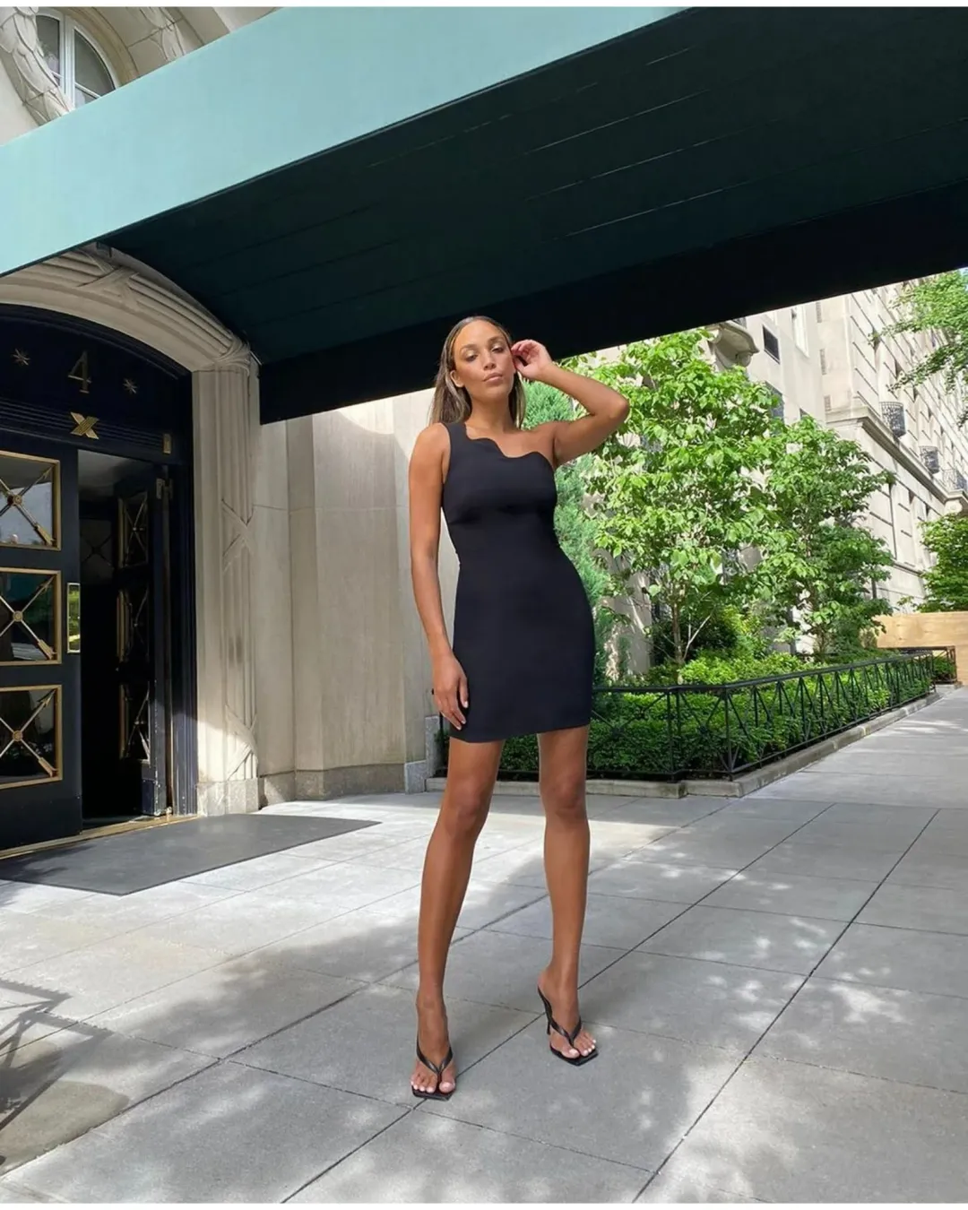 By Johnny Wave One Shoulder Mini Dress Black Size AU 8 for rent on The Volte - main image