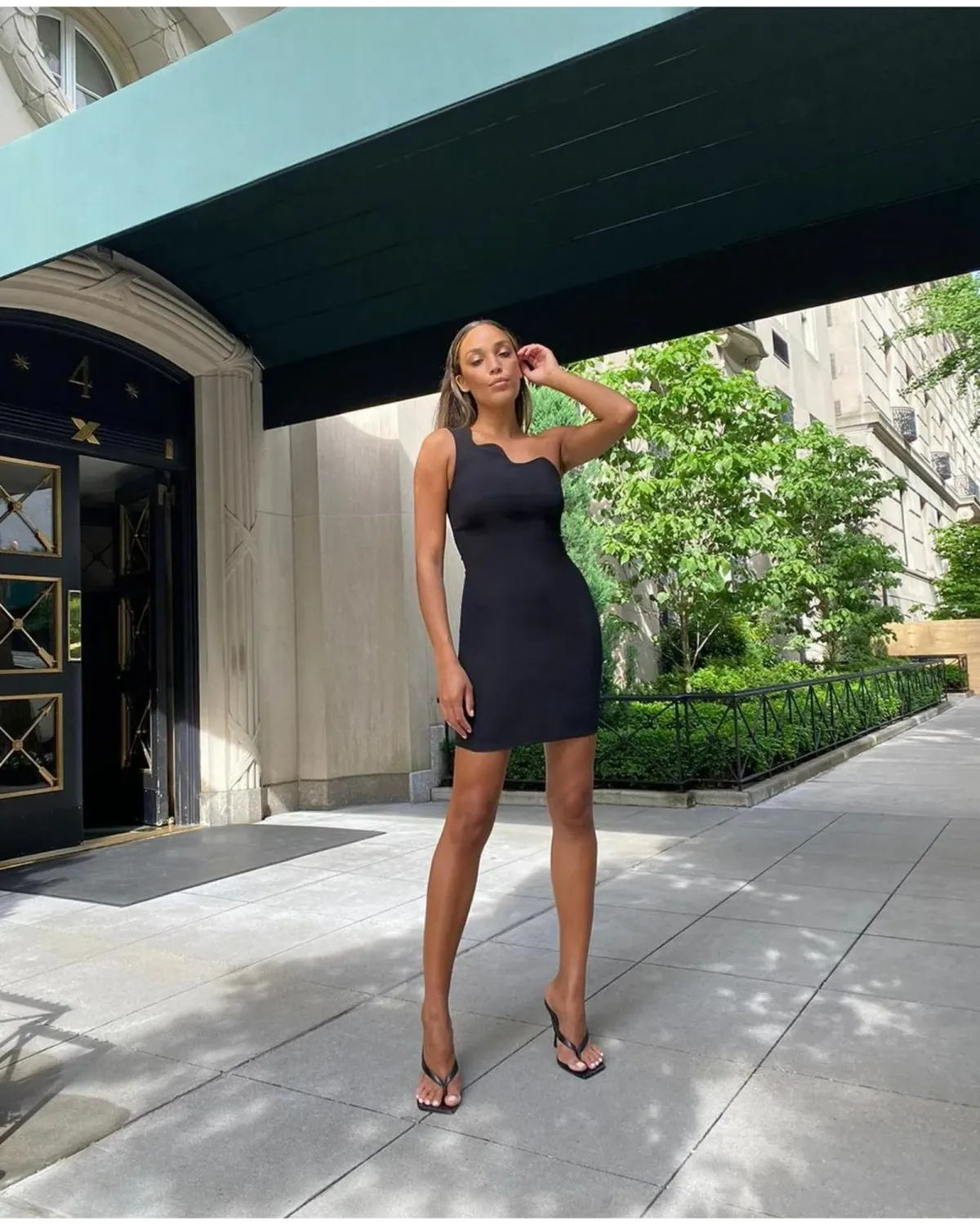 By Johnny Wave One Shoulder Mini Dress Black Size AU 8 for rent on The Volte - main image