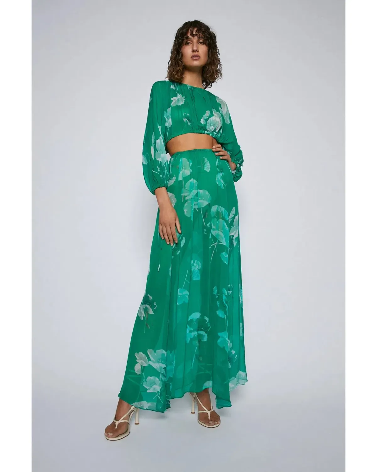 Scanlan Theodore Georgette Floral Set Kelly Green Size AU 8 for rent on The Volte - main image