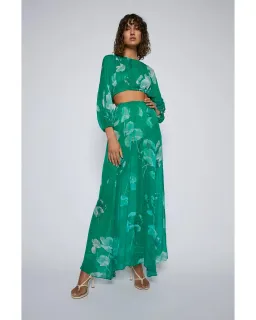 Scanlan Theodore Georgette Floral Set Kelly Green Size AU 8 for rent on The Volte - image 1