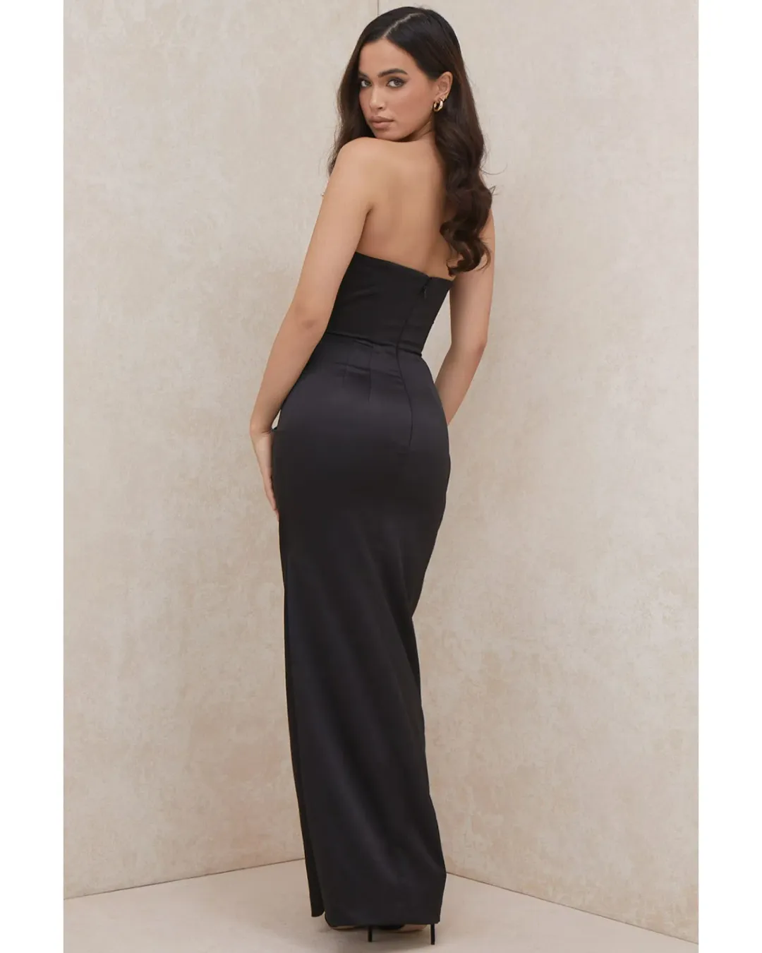 House of CB Adrienne Corset Maxi Dress in Black Size S / AU 8 for rent on The Volte - main image
