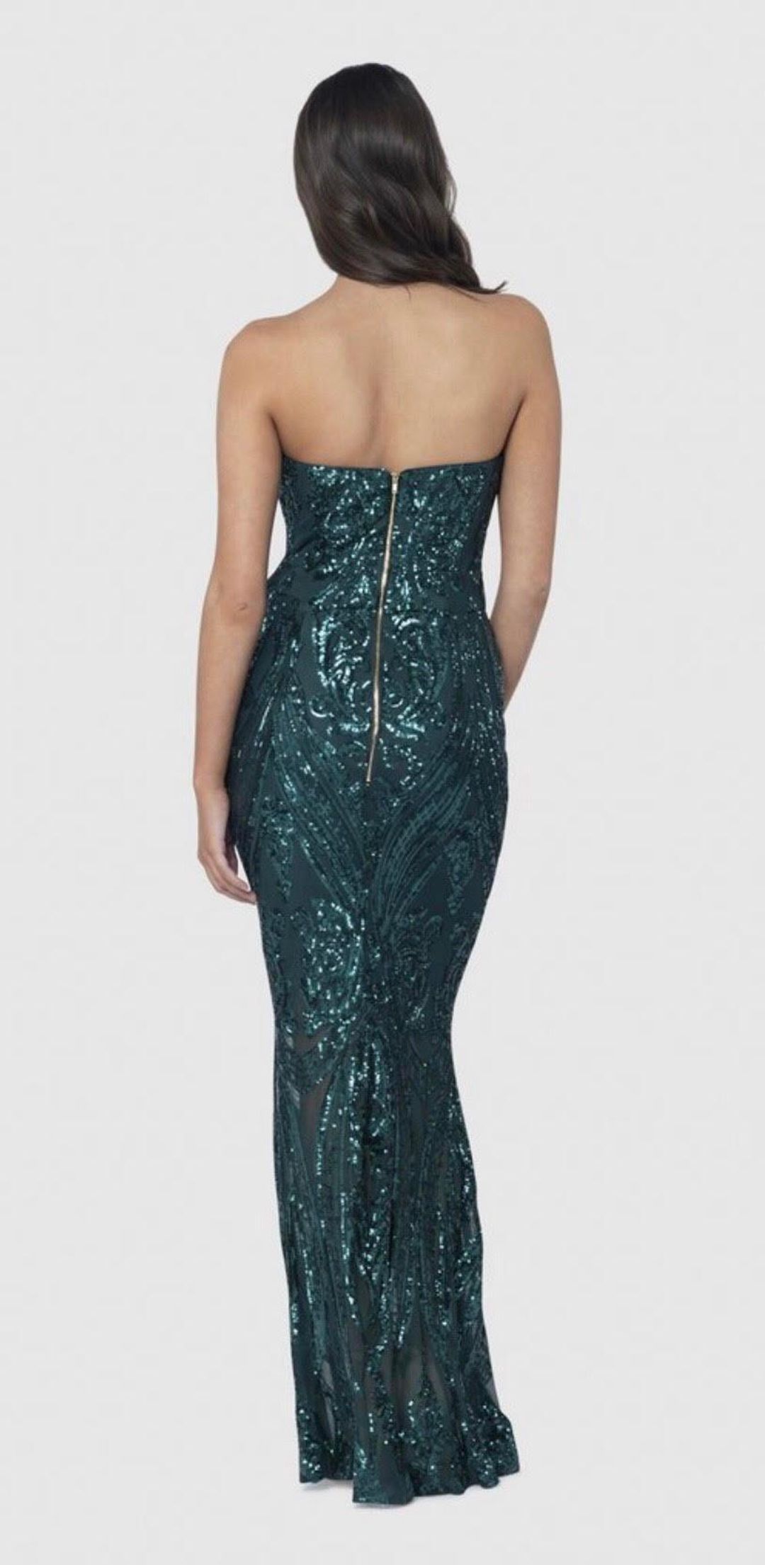 Pilgrim Melanie Sequin Dress Green Size 8 for rent on The Volte - main image