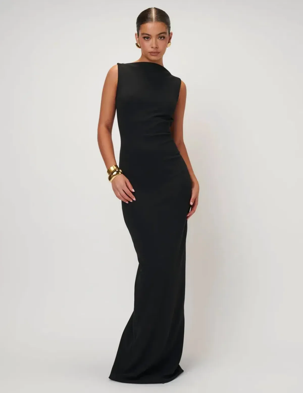 Effie Kats Verona Gown Black Size XS / AU 6 for rent on The Volte - main image