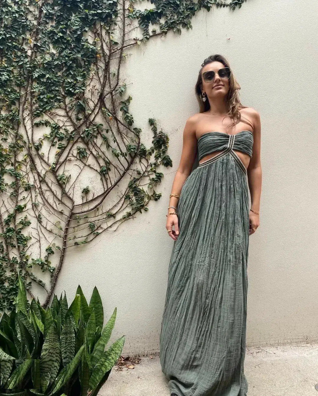 D’Artemide Chloe Dress Green Size 6-12 for rent on The Volte - main image