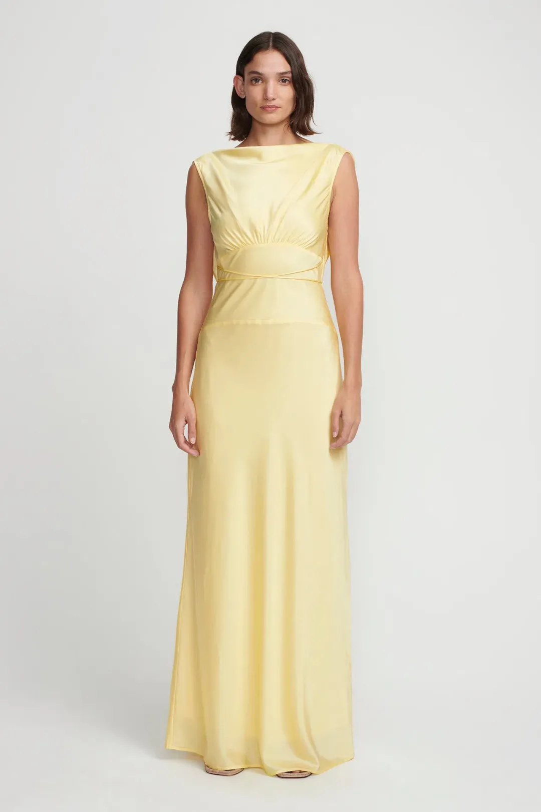 Hansen and Gretel Clara Bias Dress Butter Size XS / AU 6 for rent on The Volte - main image