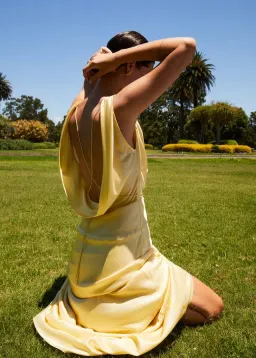 Hansen and Gretel Clara Bias Dress Butter Size XS / AU 6 for rent on The Volte - image 5