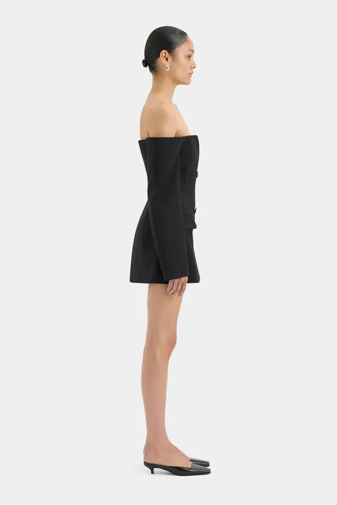 Sir The Label Sandrine Tailored Mini Dress Black Size 3 / AU 12 for rent on The Volte - main image