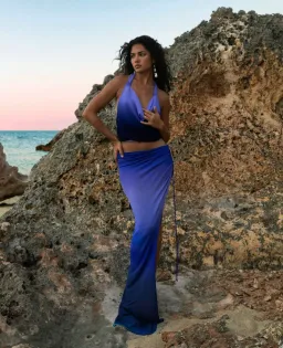 Rat & Boa Nova Top and Atlantis Skirt Set Purple Multi Size M / AU 10 for rent on The Volte - image 1