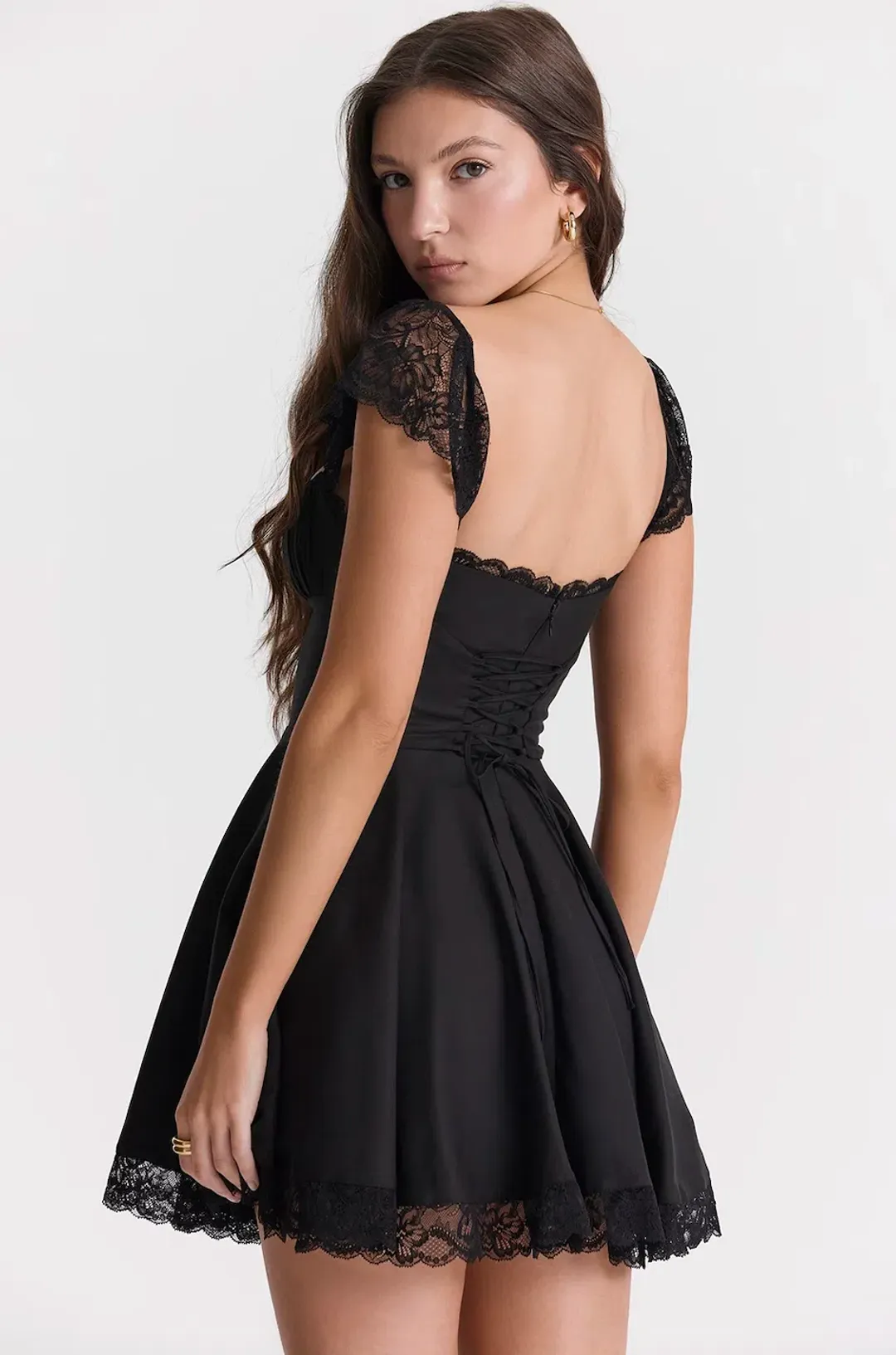 House of CB Kaia A-Line Mini Dress Black Size XS / AU 6 for rent on The Volte - main image