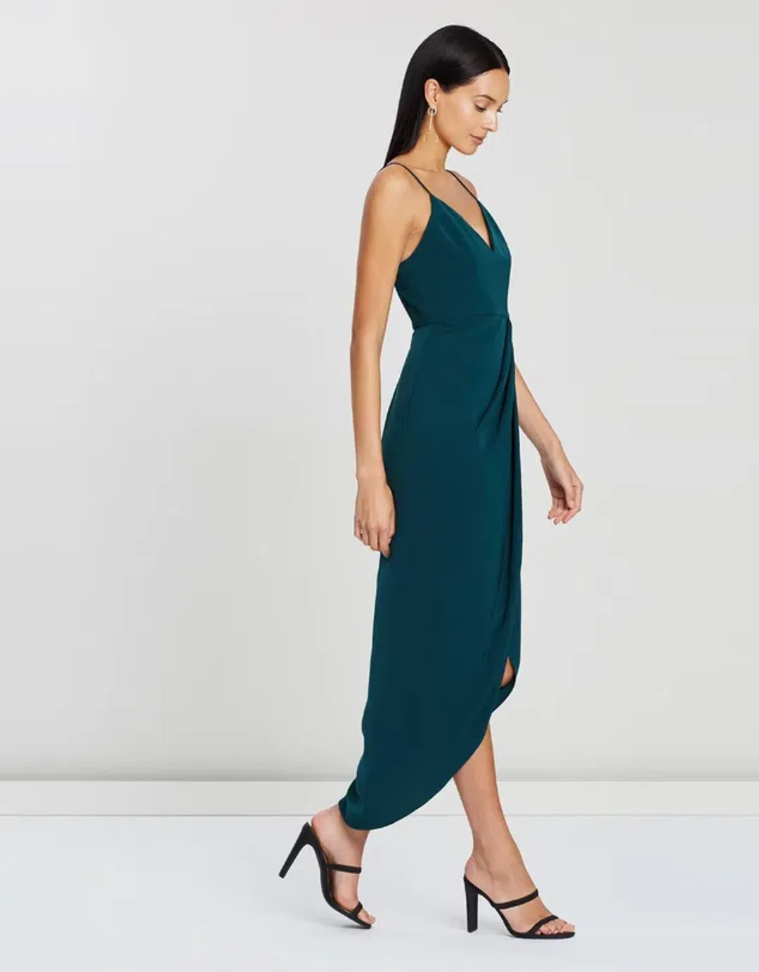 Shona Joy Core Cocktail Dress in Seaweed Green Size 6 for rent on The Volte - main image