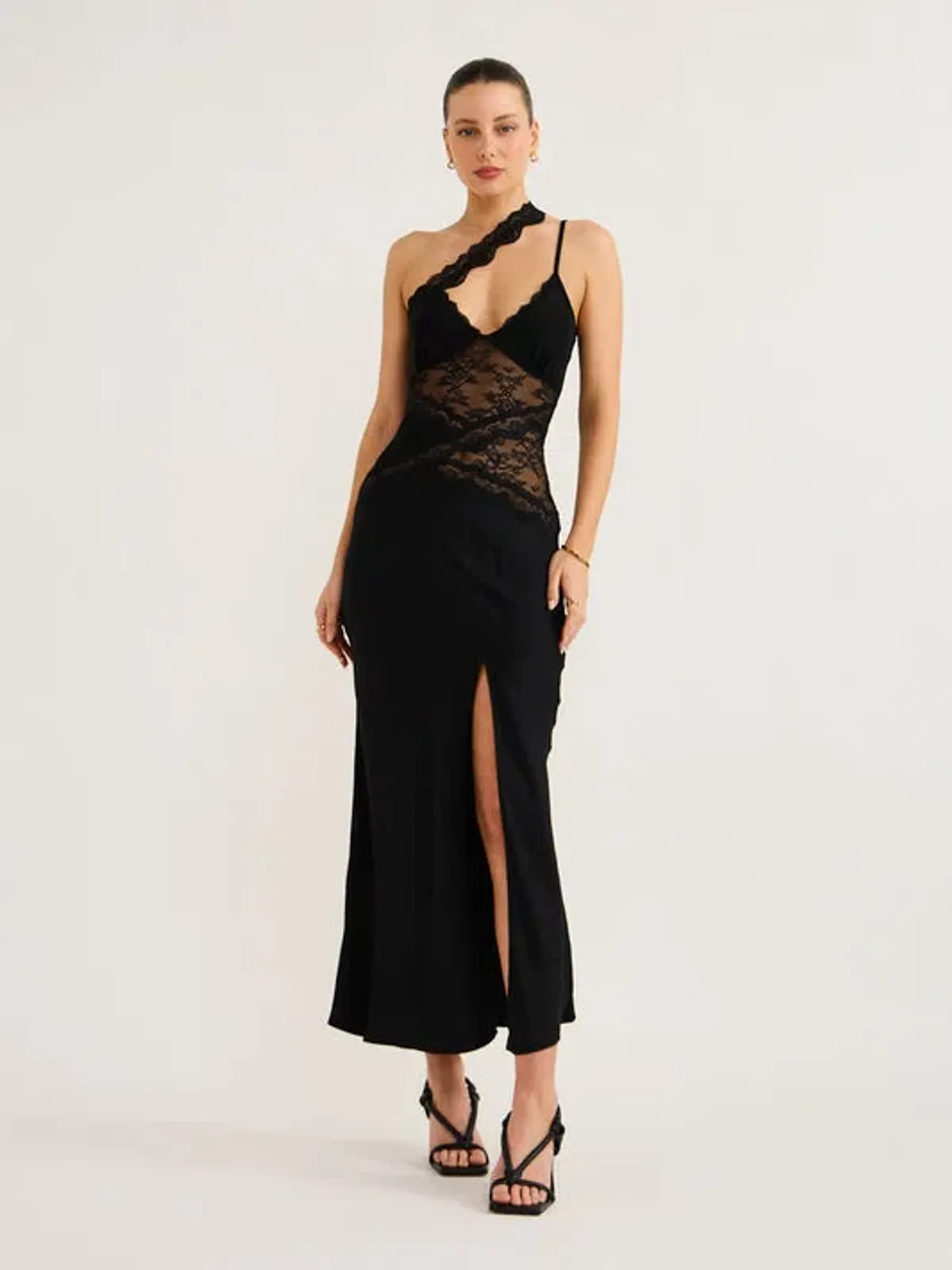 Bec & Bridge Ria Asym Dress Black Size 8 for rent on The Volte - main image