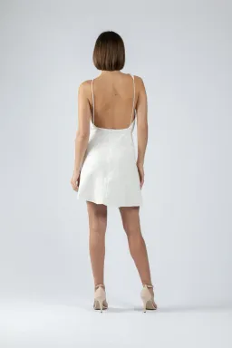 One Fell Swoop Audrey Mini Dress Coco White Size 6 for rent on The Volte - image 3