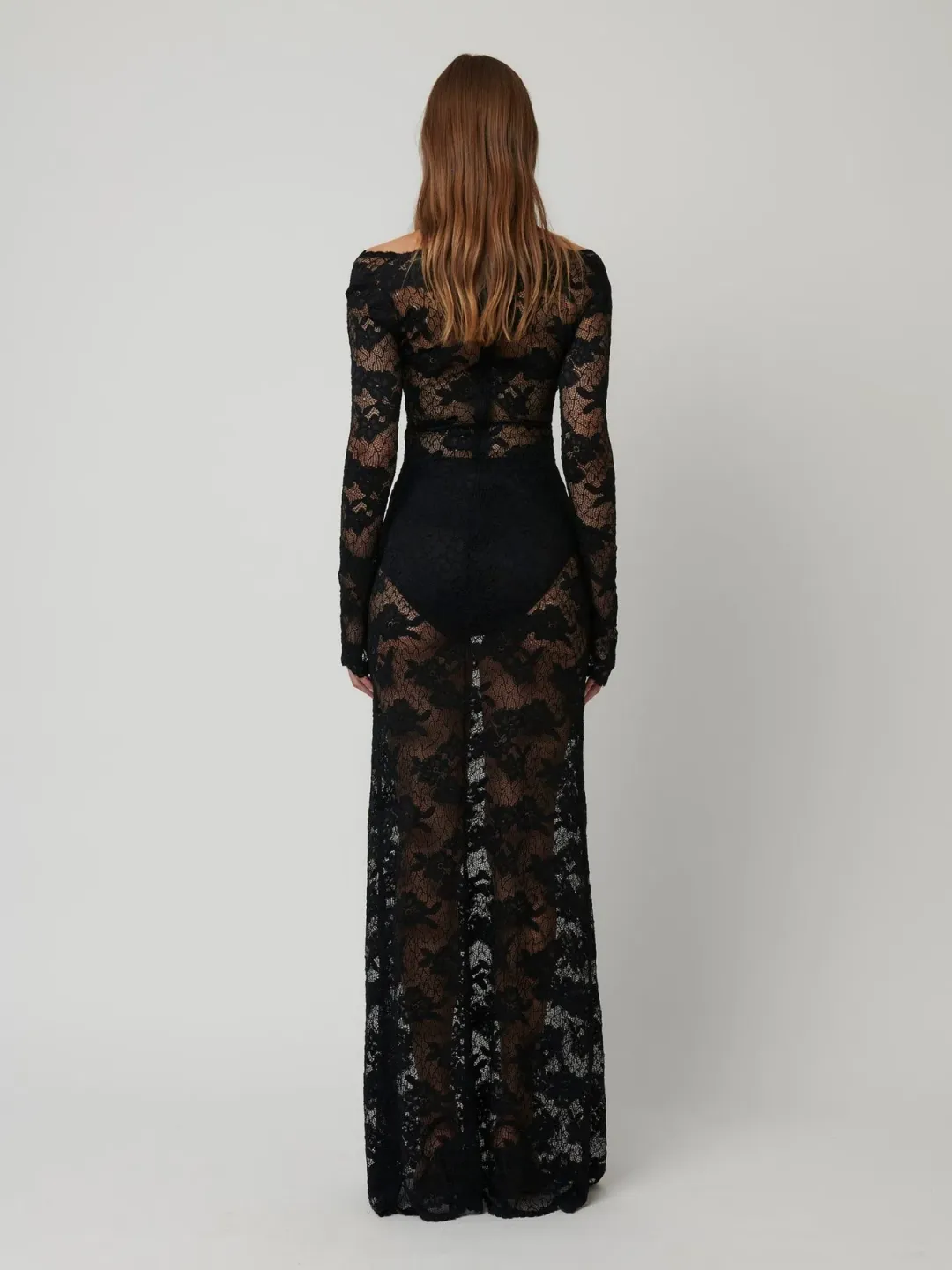 Effie Kats Milano Lace Gown Black Size XS / AU 6 for rent on The Volte - main image