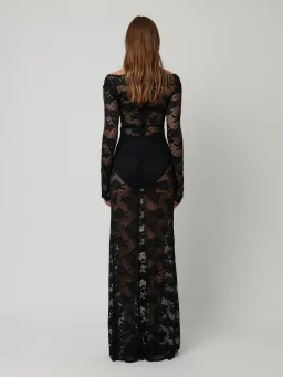 Effie Kats Milano Lace Gown Black Size XS / AU 6 for rent on The Volte - image 2