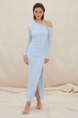 Sovere Embrace Knit Maxi Dress Dawn Blue Size 14 for rent on The Volte - image 1