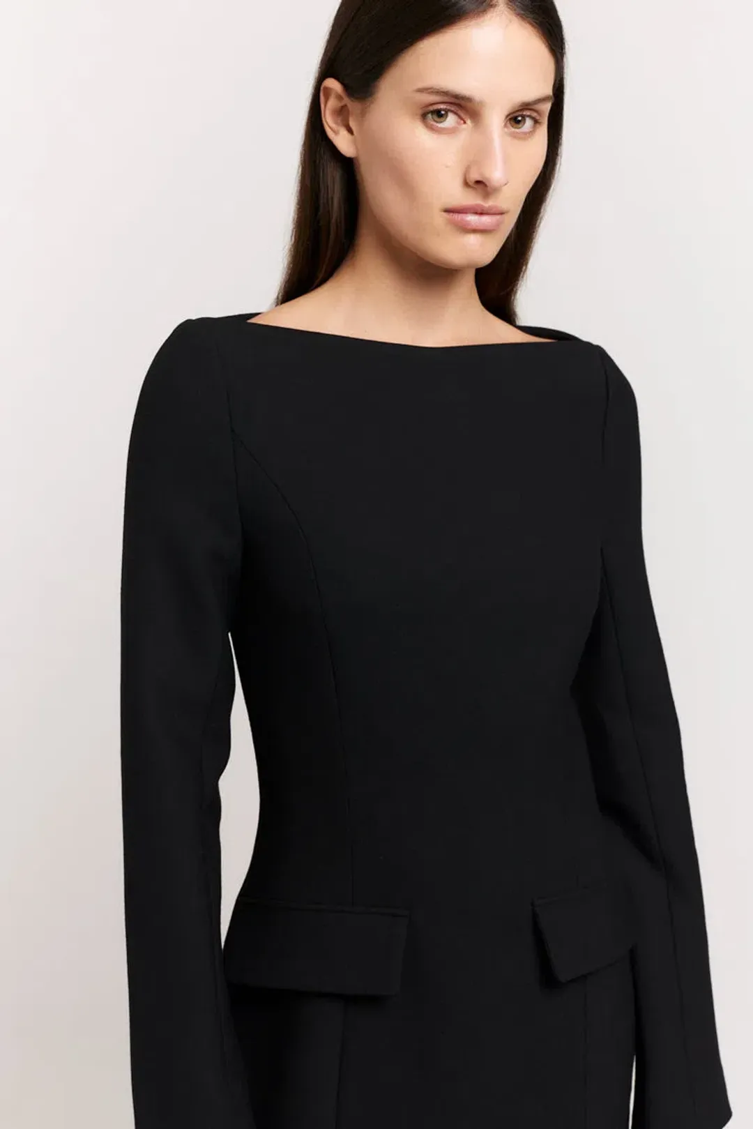 Henne Patrizia Mini Dress Black Size 12 for rent on The Volte - main image