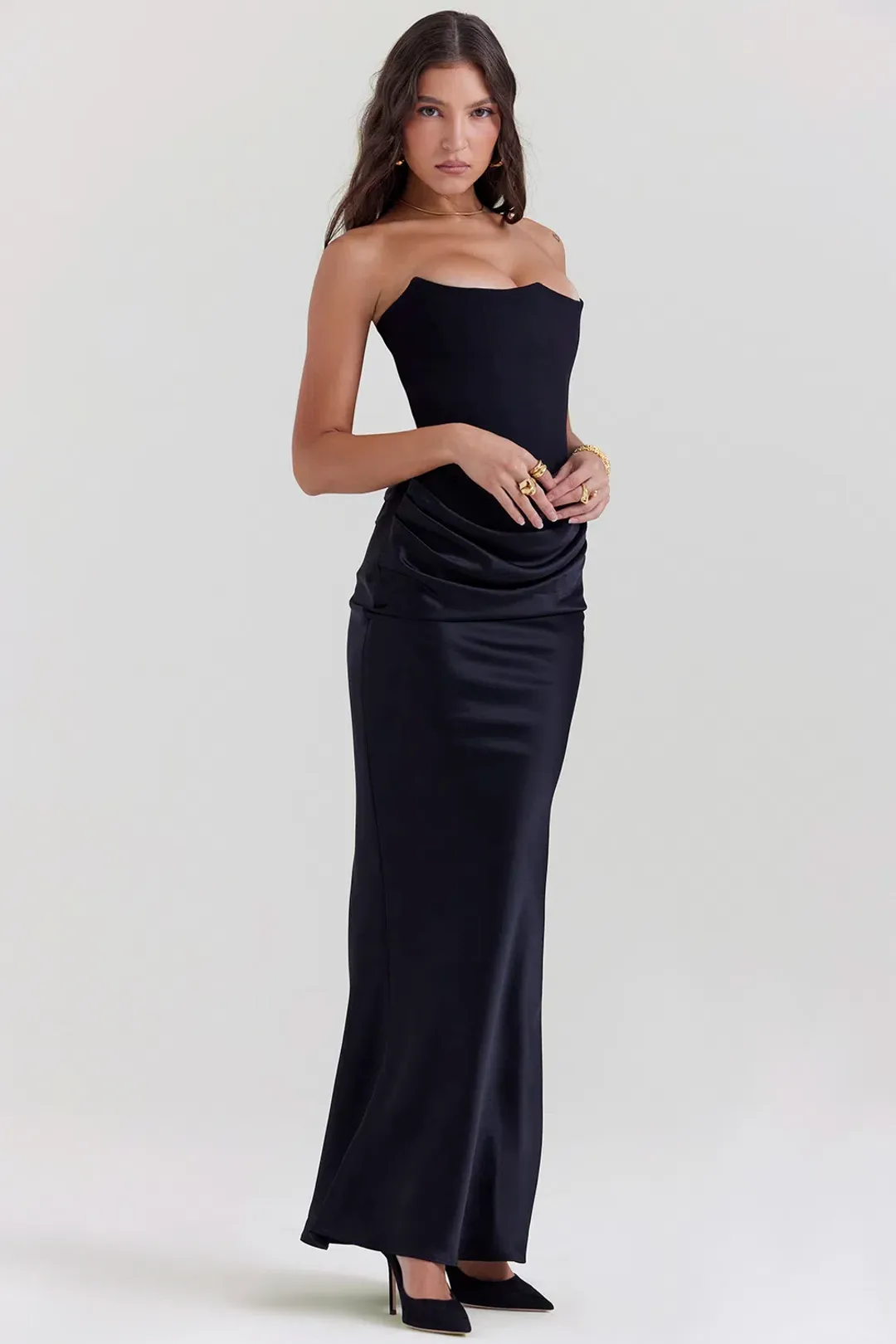 House of CB  Persephone Maxi Dress Black Size S/ Au 8 for rent on The Volte - main image