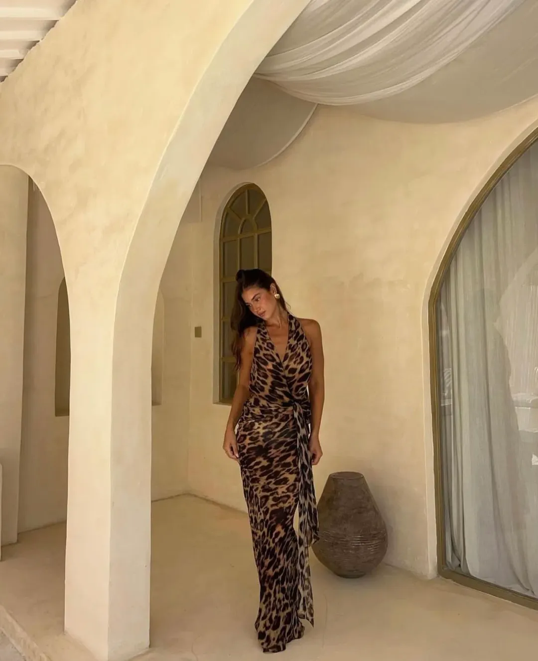 Rat & Boa Monique Set Leopard Print Size 8 for rent on The Volte - main image