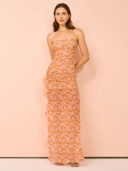 Bec & Bridge Firefly Strapless Midi Dress in Fiesta Floral Size 6  for rent on The Volte - image 2