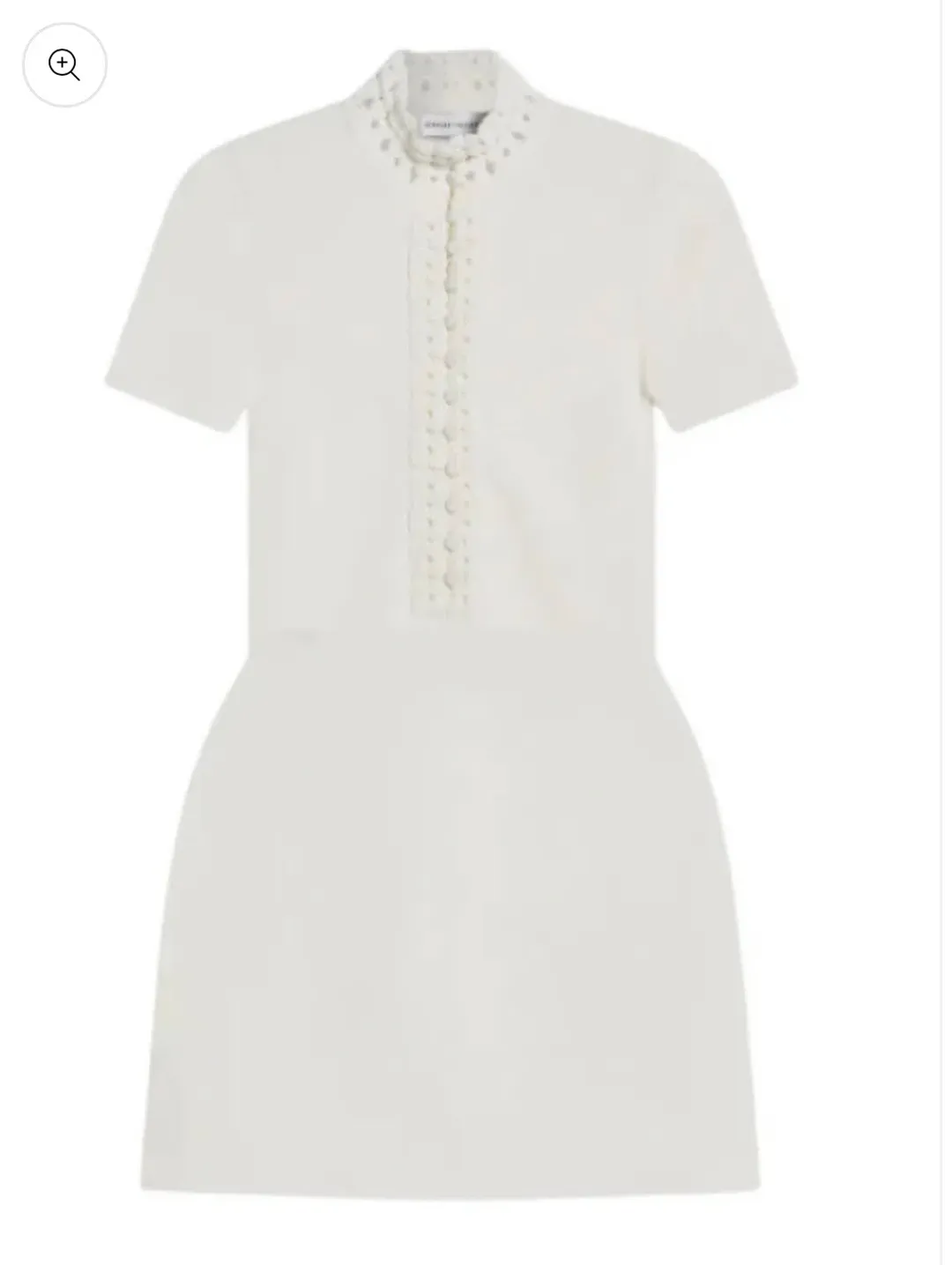Scanlan Theodore Crepe Knit Mini Dress White Size S/ AU 6 for rent on The Volte - main image