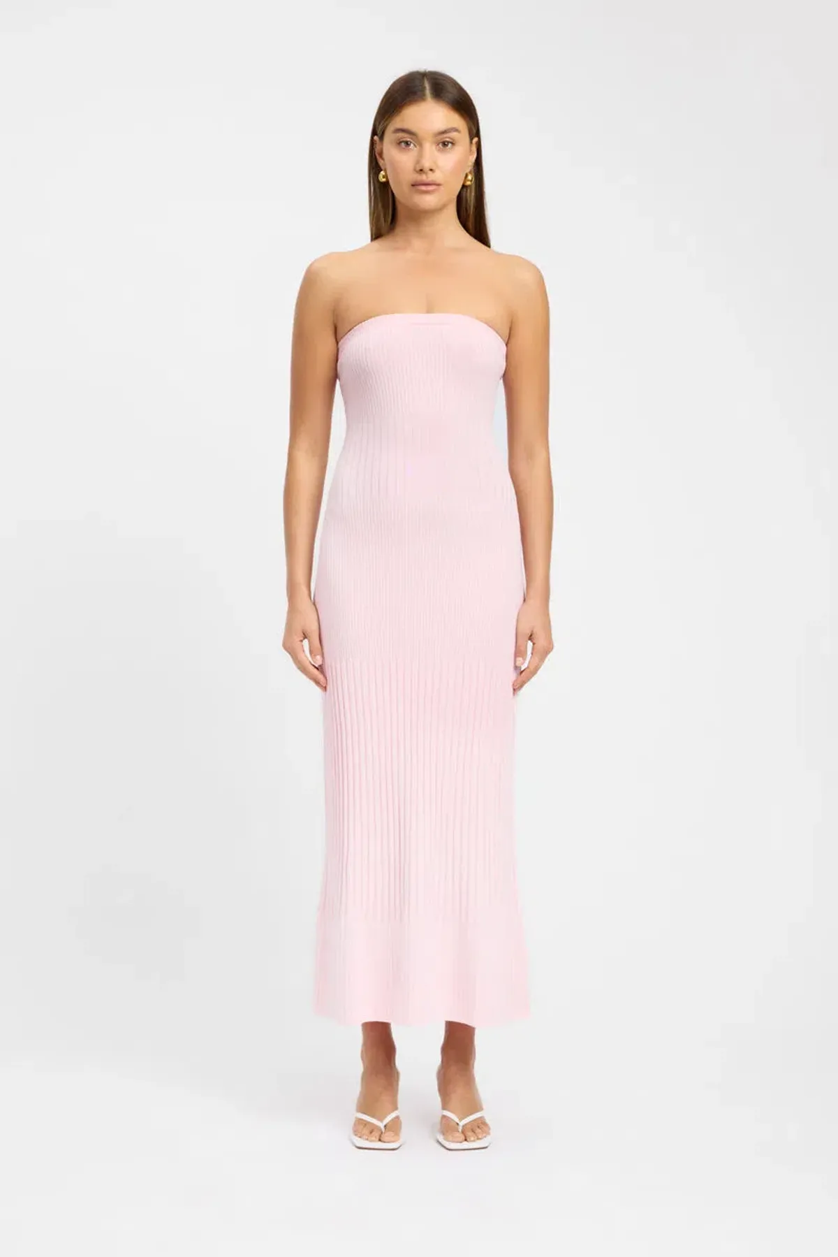 Kookai Serah Strapless Maxi Dress Pink Size 34 (AU 6) for rent on The Volte - main image